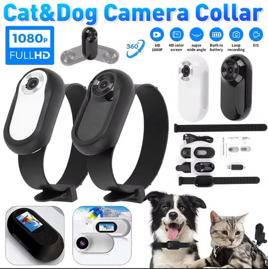 Camara de collar inalámbrico HD 1080P para perro y gato